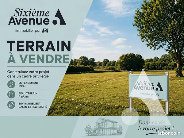 Terrain 800 m² CONCHY LES POTS