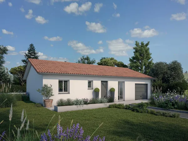 Maison 96 m² avec garage sur terrain viabilis...