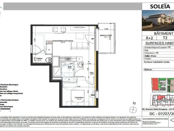 T2 spacieux en VEFA avec balcon exposé Ouest