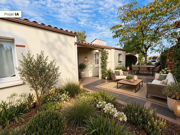 Maison familiale de plain pied avec belle extension .