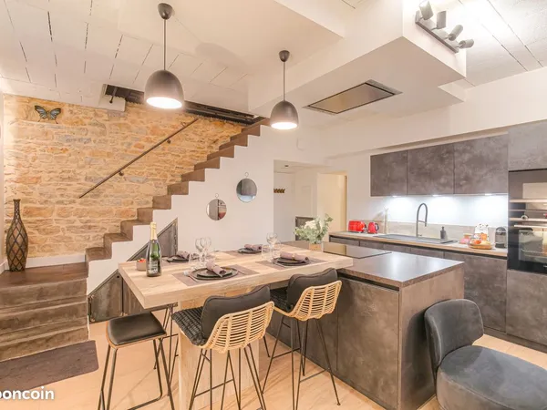 Appartement atypique T3 de 75m² avec cachet - 2 suites - Terrasse & Parking - Lyon 1er (Bas des Pent