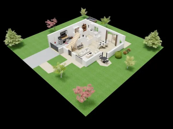 Combles aménagés 4 pièces 89 m²