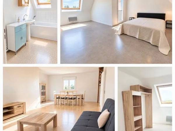 À louer à Gauchy, grand duplex dans résidence sécurisée avec garage fermé