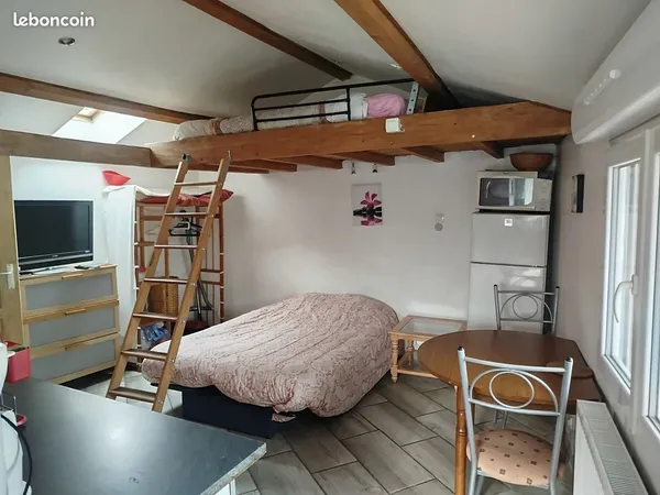 Studio 22m2 avec lit mezzanine rdz