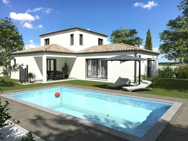 Villa R+1 de 135 m2 + garage de 20 m2 sur une parcelle de 567 m2 SALSES-LE-CHATEAU.