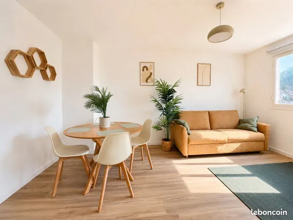 T3 meublé rénové et climatisé - 2 extérieurs + cave - cannes-la-bocca