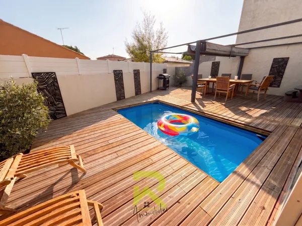 GRAU D'AGDE, RARE MAISON 4 CHAMBRES avec jardin dans une imp