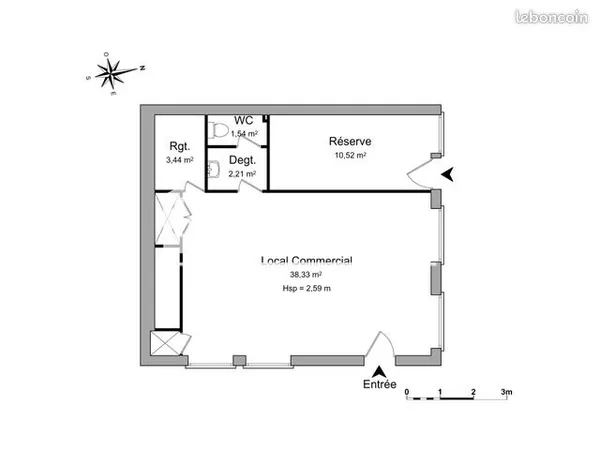 Local commercial 56 m²