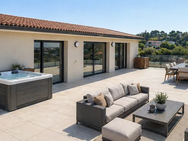Magnifique type 5 lumineux avec plus de 110 mètres carrés de terrasses au coeur d'Aix-en-Provence - 
