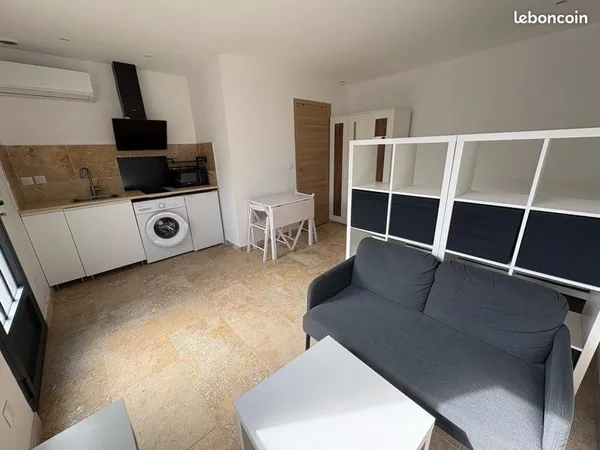 Grand studio climatisé entièrement refait à neuf