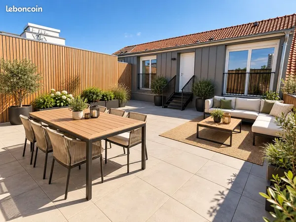 T5 dernier étage - 4 chambres - terrasse de 59 m² - reims
