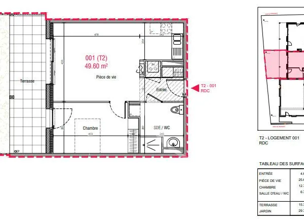 Appartement 2 pièces 50 m²