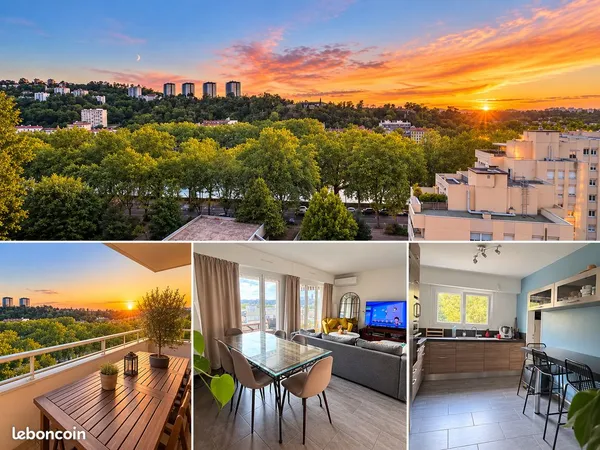 Lyon 4ème / T4 105 m² - Vue Saône - Terrasse - 559 000 (possibilité 2 garages en sus)