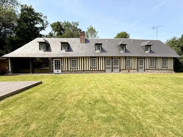 Longère cauchoise, 3 suites avec salle d'eau, jardin de 2 406 m², 25 min de la mer