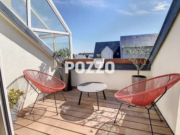 Appartement duplex à Granville 3 pièces de 59 m2 carrez , 80m² au sol , avec terrasse