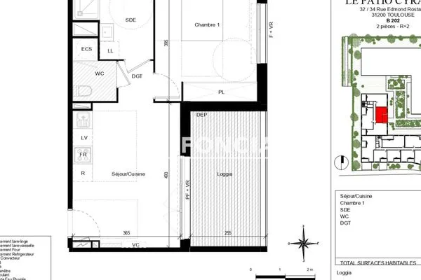 Appartement 2 pièces 41 m²