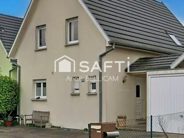 Maison familiale 106 m² avec sous-sol complet et garage indépendant à Fessenheim