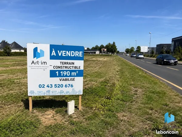 Terrain 1190 m² Coulaines