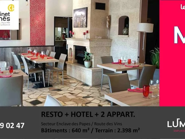 Fonds de commerce restaurant, hôtel 638 m²