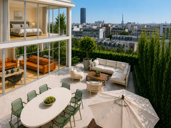 PENTHOUSE - 217 m2 - Terrasse 76 m2 - dernier étage - Vue Tour E