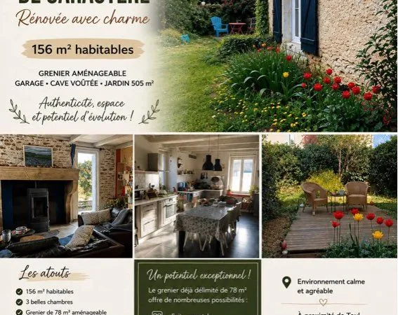 Maison t4 à vendre à jaillon- baisse de prix