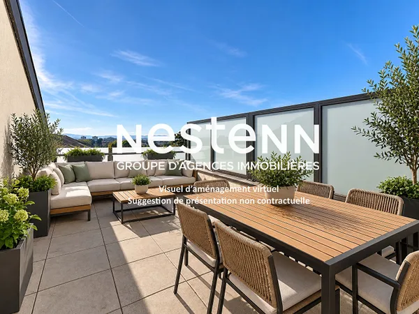 Grand Appartement Type 3 pièces en dernier étage avec 2 Chambres et Terrasse - 69500 BRON