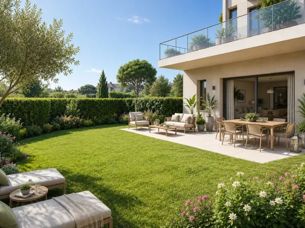 ANTIBES RARE T4 EN REZ DE JARDIN DE 78M² AVEC 150M² DE JARDIN EXPOSEE SUD-EST