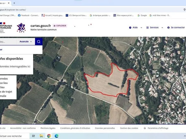 terrain agricole 3h50 sur st mamert du gard