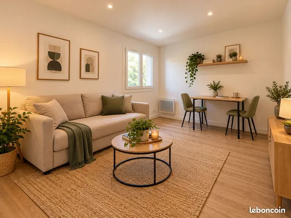 HYÈRES CENTRE, au calme absolu - Studio 18 m² entièrement rénové, meublé et équipé