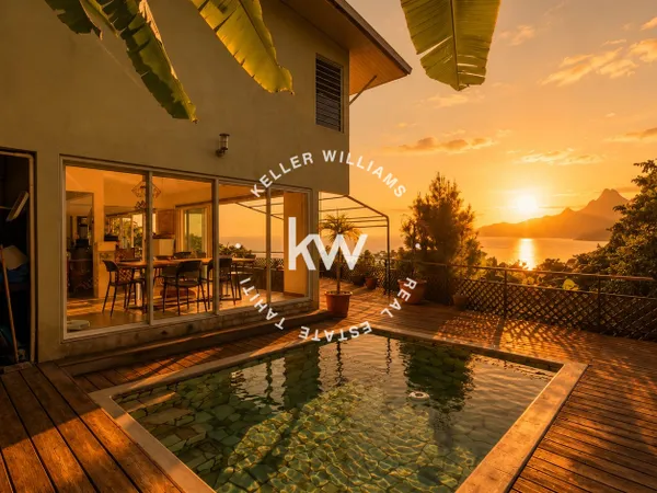 EN VENTE  VILLA F4 À PUNAAUIA Meublée Équipée  VUE PAN