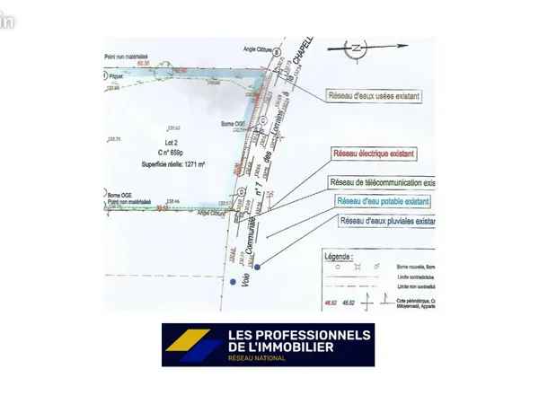 Terrain 1271 m² Montbouy