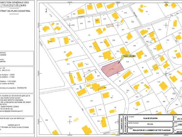 Vend terrain d'exception à Bois Court 835m2