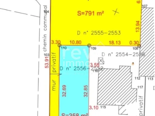 Terrain à bâtir Vente Saint-Colomban 791m² 87000€
