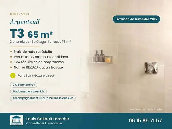 Appartement 3 pièces 65 m²