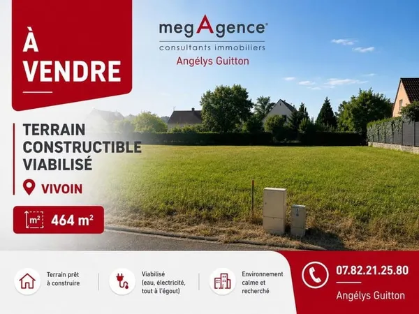 Terrain constructible viabilisé - à 25 minutes du Mans
