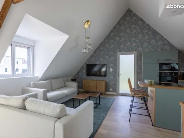 La gacilly - t3 meublé 80 m² - dpe b/a - parking -