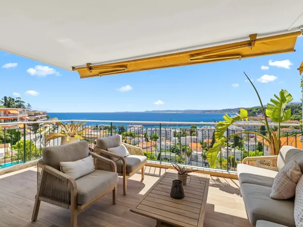Nice Bas du Mont Boron - Vue mer panoramique - Terrasse - Parking - Piscine