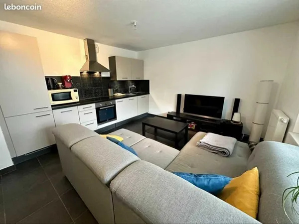 Appartement 2 pièces 51 m2 (2017, balcon, 2 parkings, Tram immédiat)