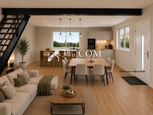 3%.com-- 2 Duplex jardin à ROESCHWOOG