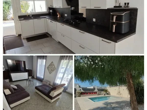 Maison plain-pied 162 m² + T2 locatif + piscine - DPE A - Sigean