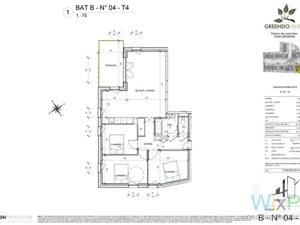 Appartement 4 pièces 82 m²