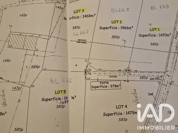 Terrain en individuel 1468 m²