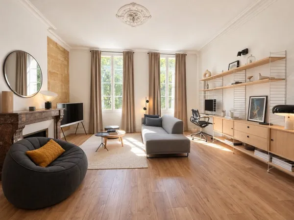 Bordeaux centre - app 85 m², 3 chambres, charme et prestations haut de gamme