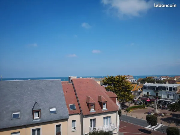 Studio meublé près de Caen et IUT avec vue mer panoramique et parking — 600 /mois tout compris