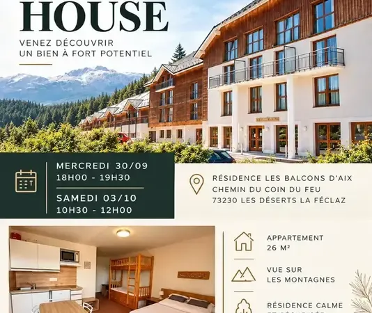 Studio la féclaz investissement locatif résidence de tourisme