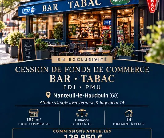 Bar, tabac 180 m² NANTEUIL LE HAUDOUIN