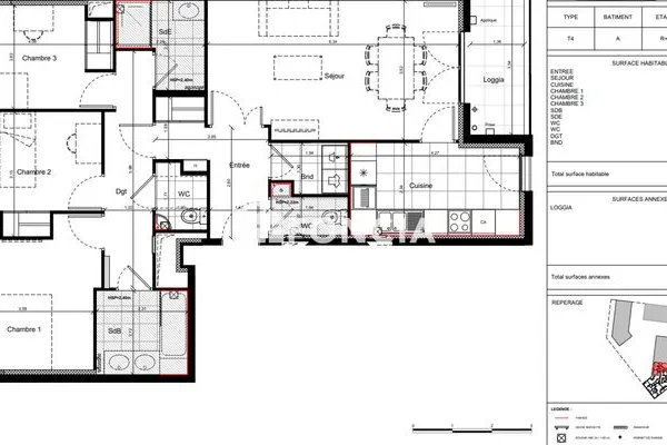 Appartement 4 pièces 94 m²