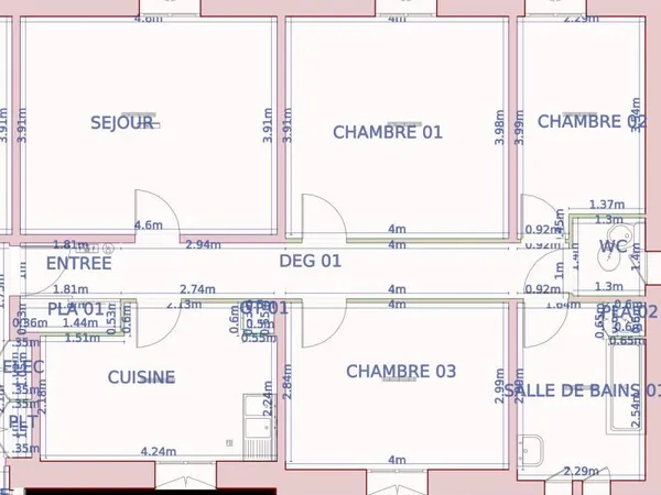 Appartement 4 pièces 86 m²