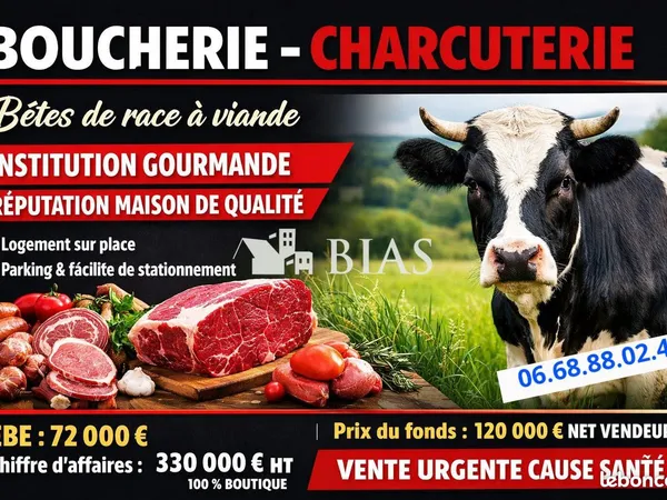 Boucherie 70 m² Gisors