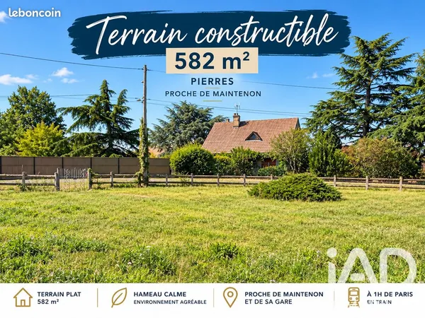 Terrain 582 m² Pierres